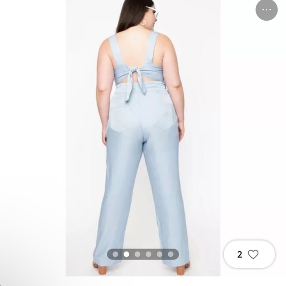 Unique vintage chambray jumpsuit size 4x - Picture 2 of 3
